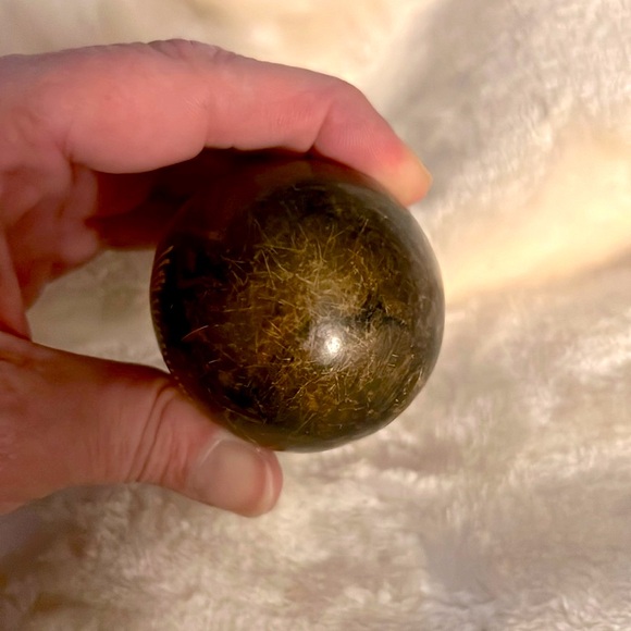 🦛 AFRICAN HAND CRAFTED BROWN/BLACK ETCHED HIPPO DECORATIVE STONE EGG by KENYA - Picture 5 of 8